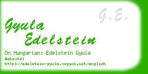 gyula edelstein business card